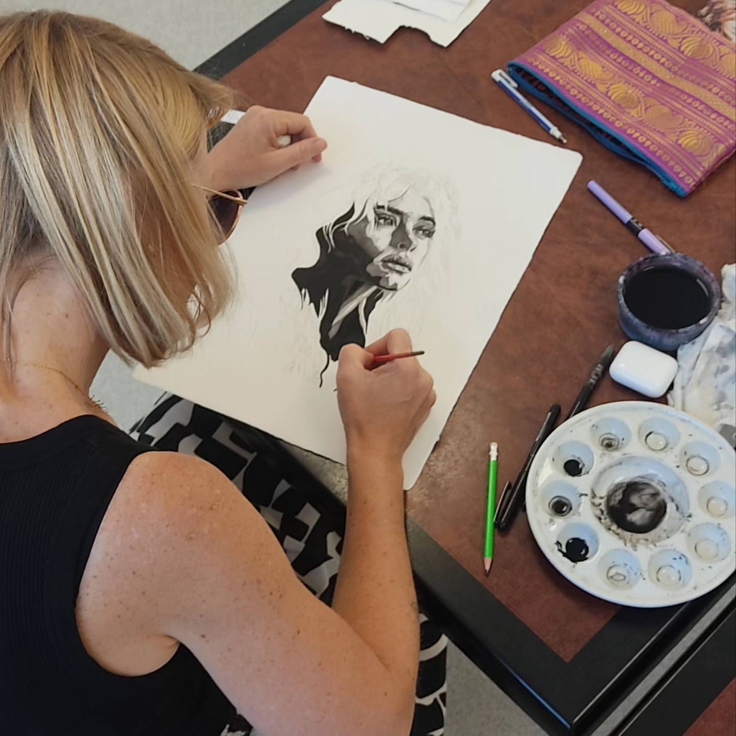 Melane est une peintre et dessinatrice professionnelle,Floirac,33270,Nouvelle-Aquitaine,France