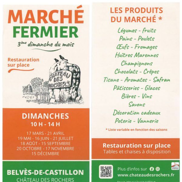 Marché fermier au Château des Rochers,Belvès-de-Castillon,33350,Nouvelle-Aquitaine,France