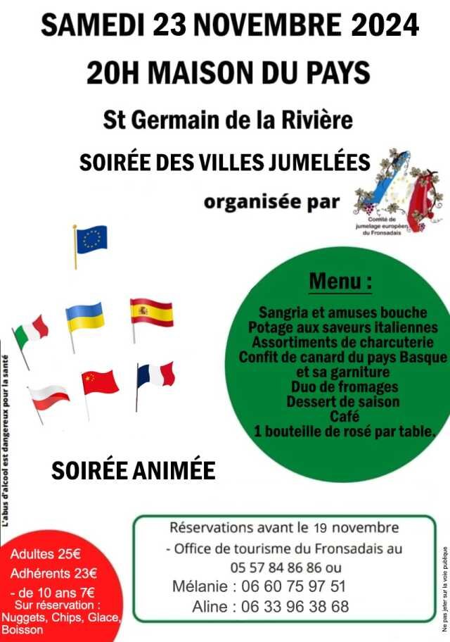 Soirée des villes jumelées,Saint-Germain-de-la-Rivière,33240,Nouvelle-Aquitaine,France