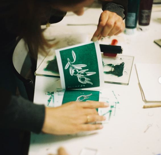 Linogravure et papier recyclé sur Bordeaux,Bordeaux,33800,Nouvelle-Aquitaine,France