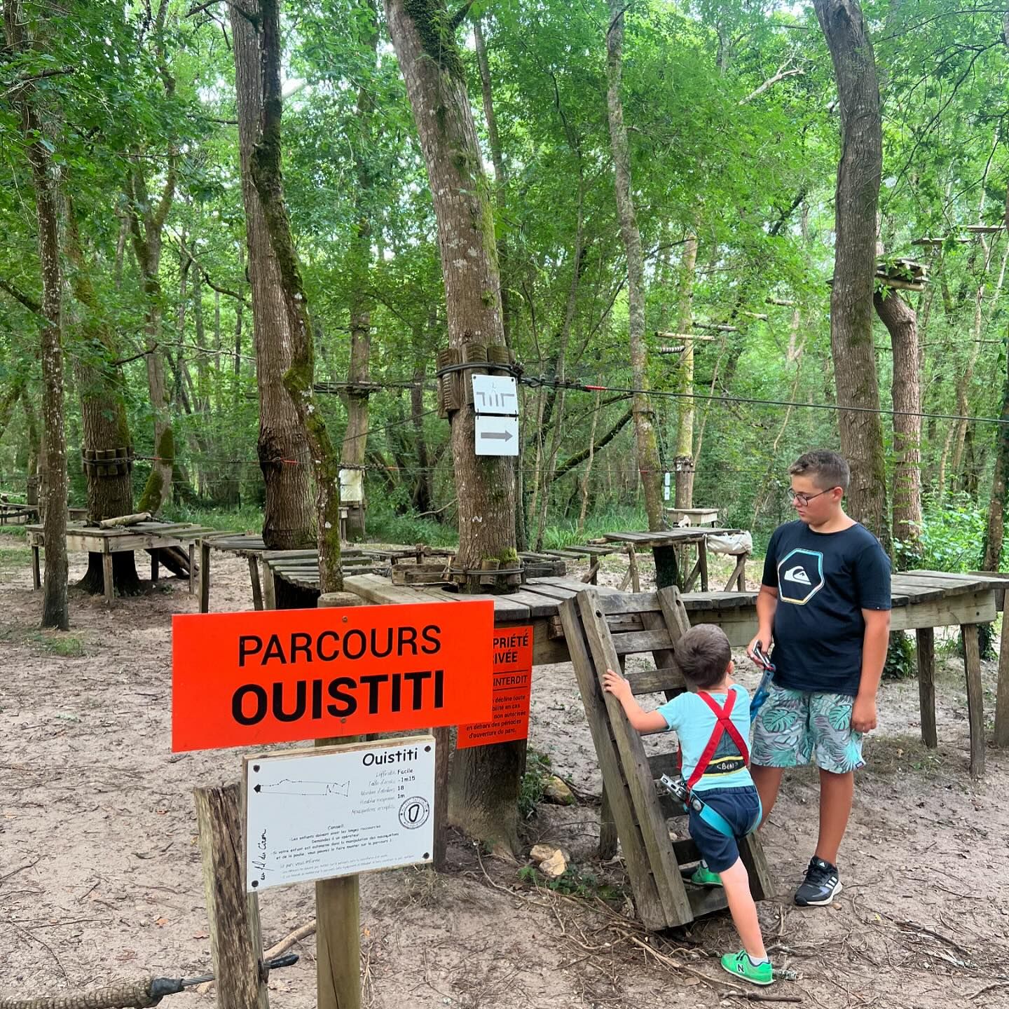 Venez profiter de l'accrobranche qui longe notre petite rivière, le Ciron,Bommes,33210,Nouvelle-Aquitaine,France